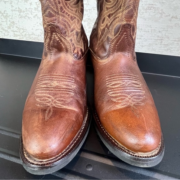 LAREDO Mens Rust Breakout Leather Cowboy Western Boots Size 9 - Picture 2 of 15